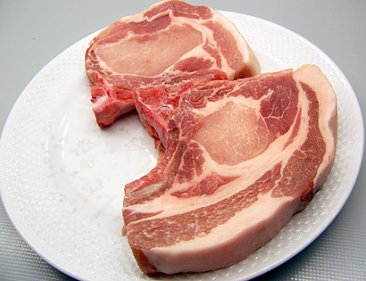 raw pork chop