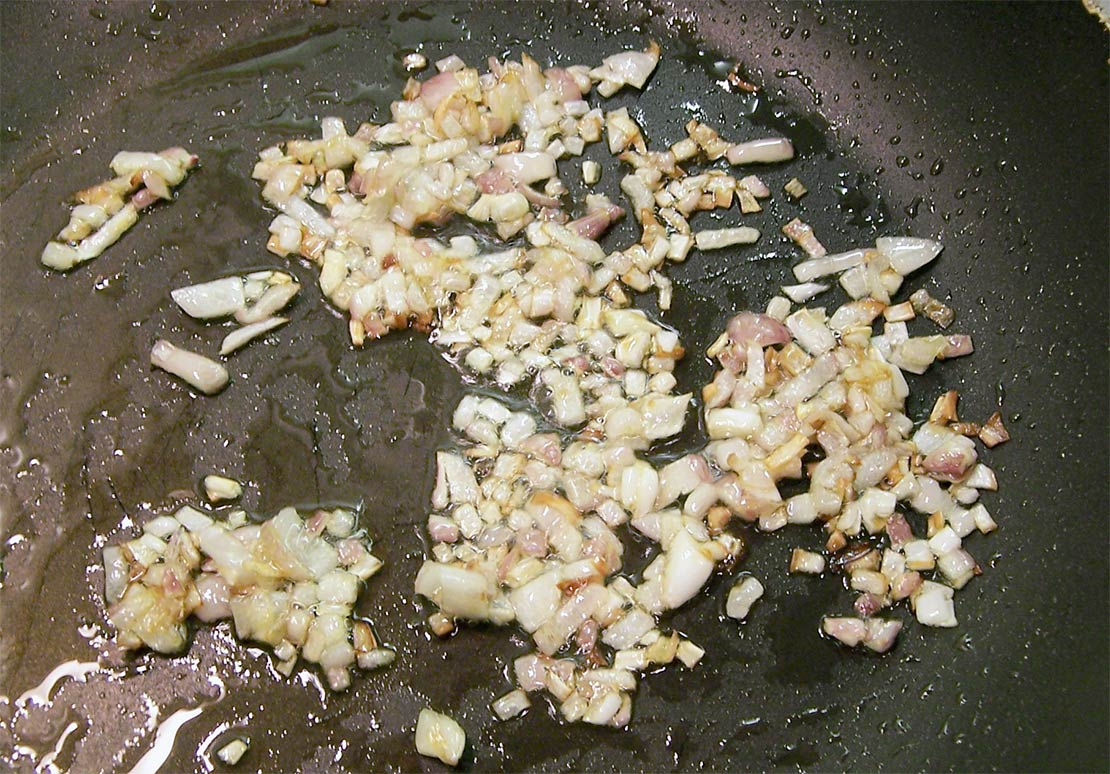 frying the onion