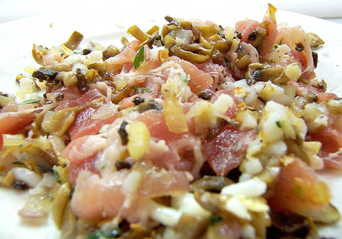 mixing the stuffing