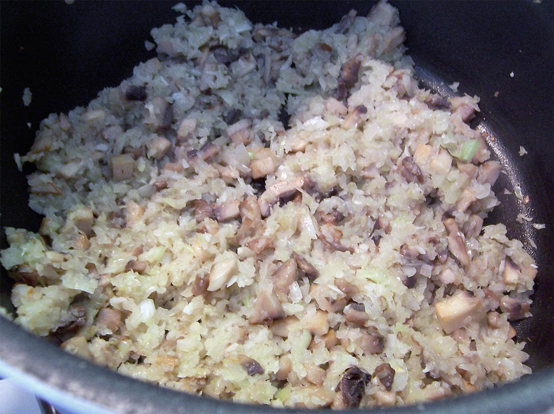 cooking the vegetables