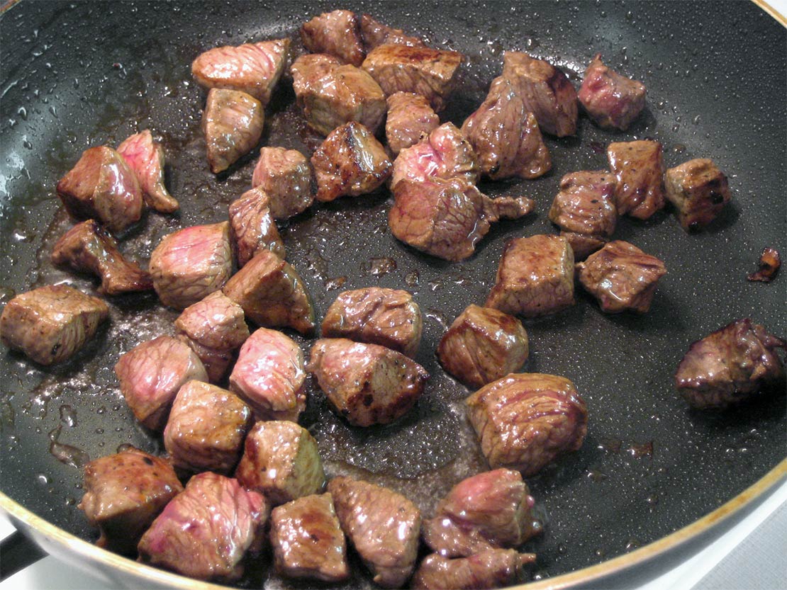 browning the beef