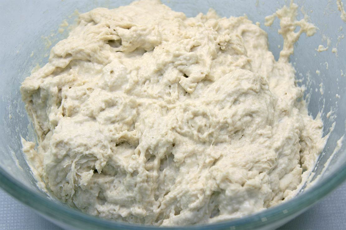 the mixed dough