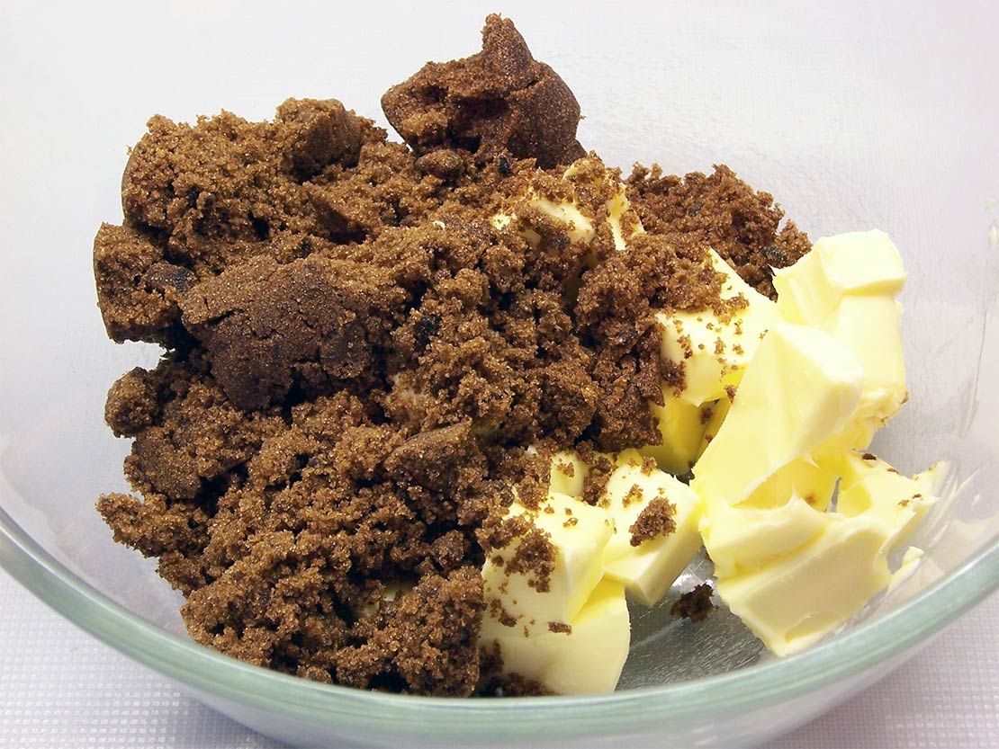 making the cake mixture