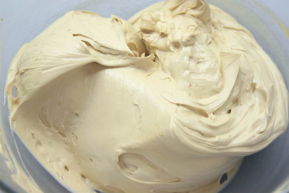 the finished butter icing