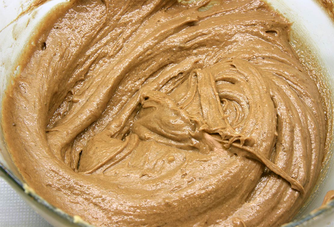 the chocolate cake batter