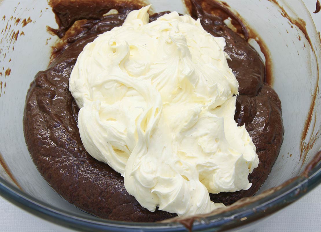 the chocolate ganache with half the butter cream