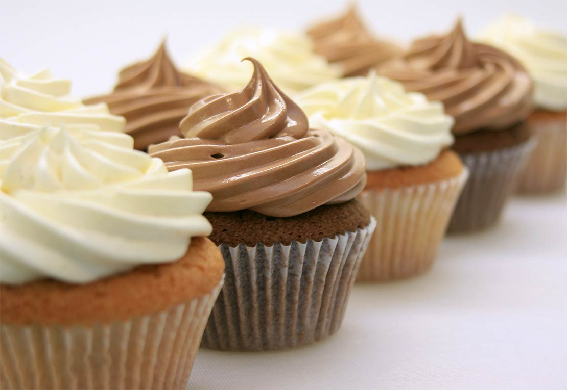 the finished cupcakes