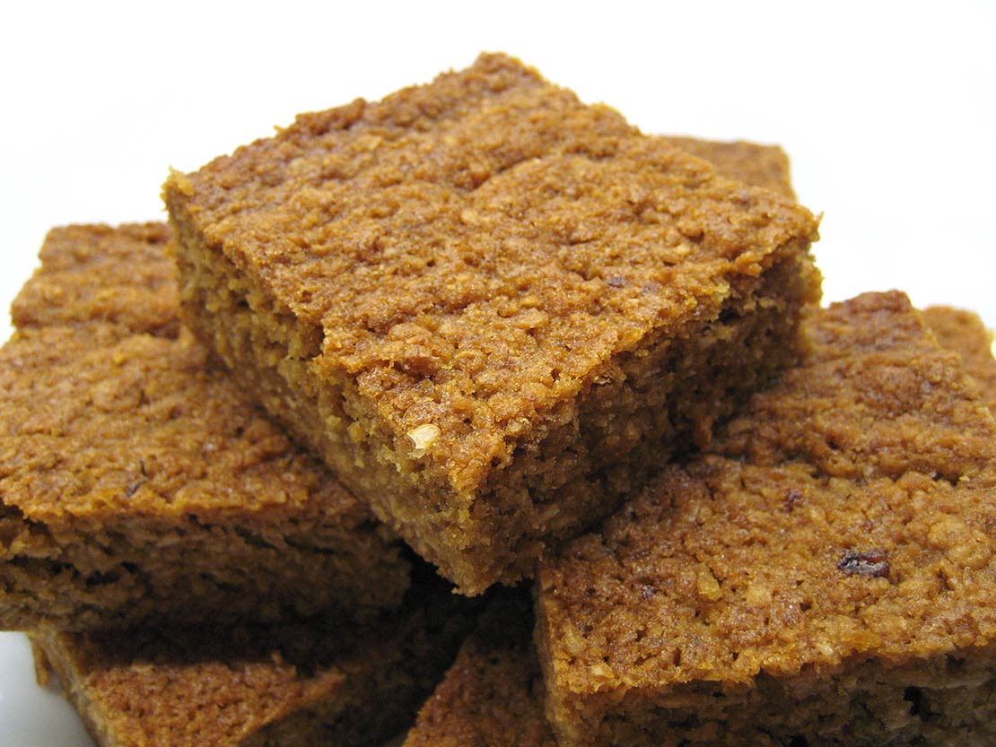 the finished flapjacks