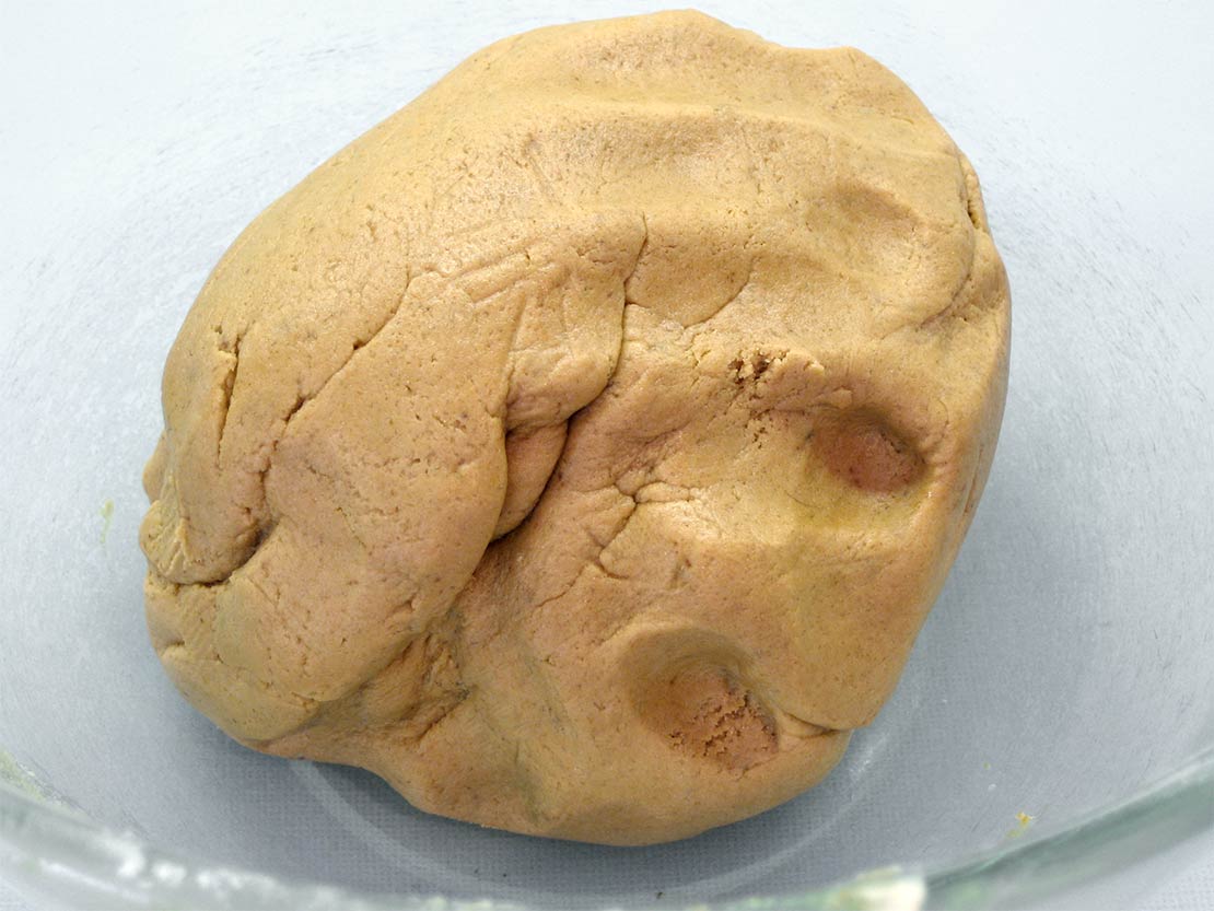 the mixed dough