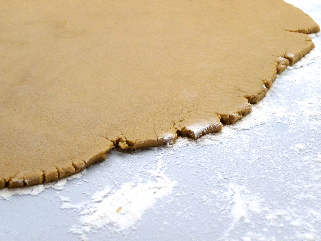 the rolled out dough