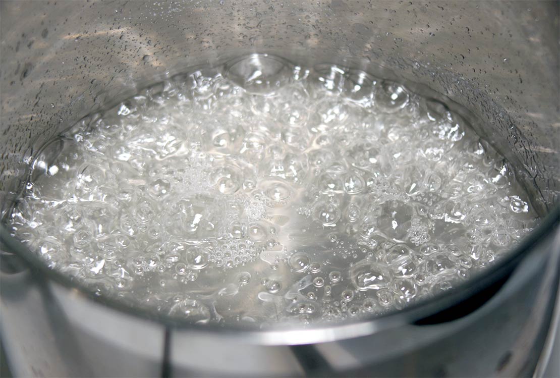 boiling the sugar syrup