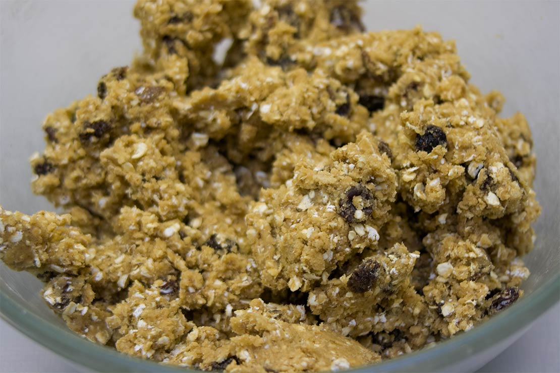 the mixed cookie dough