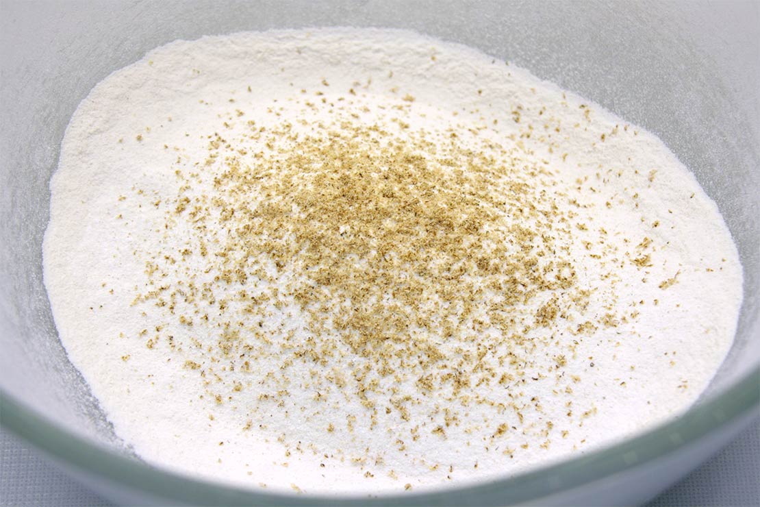 the sieved dry ingredients