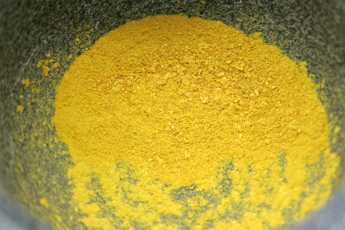 the dried, powdered pumpkin