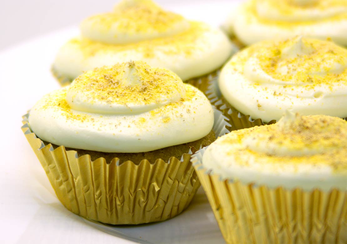 the finished pumpkin cupcakes