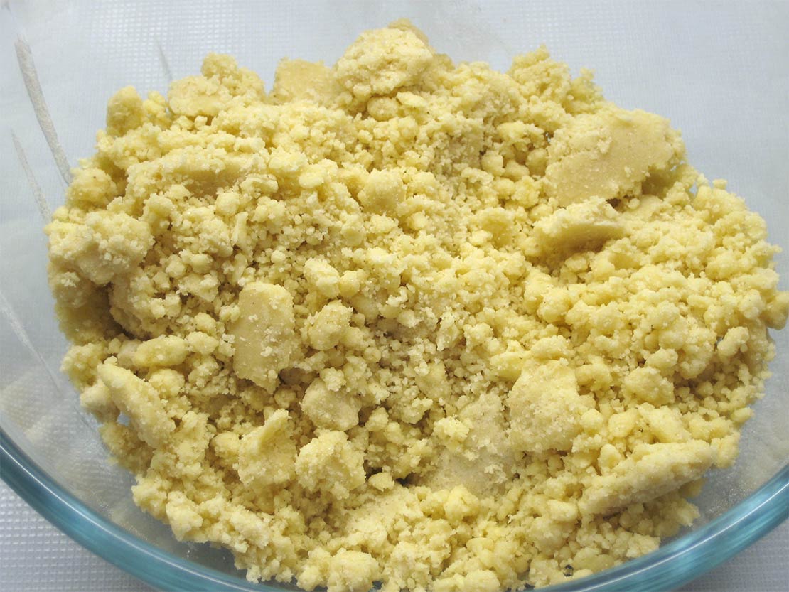 crumbing the mixture