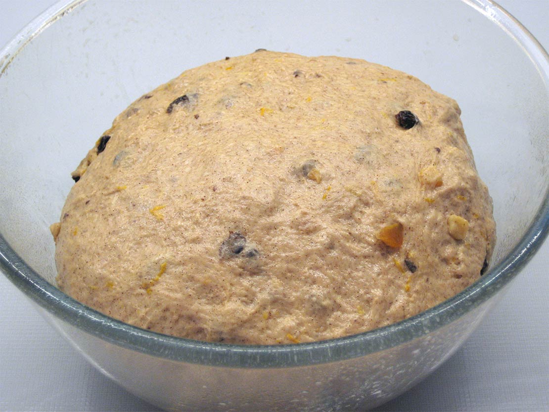 the dough before proving