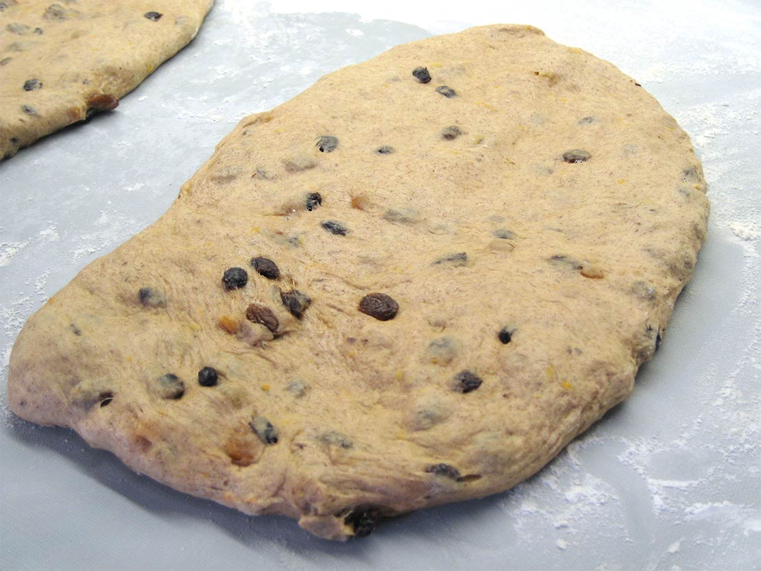 the rolled out dough