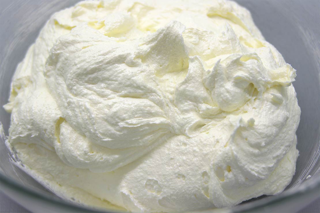 the whisked sugar and butter