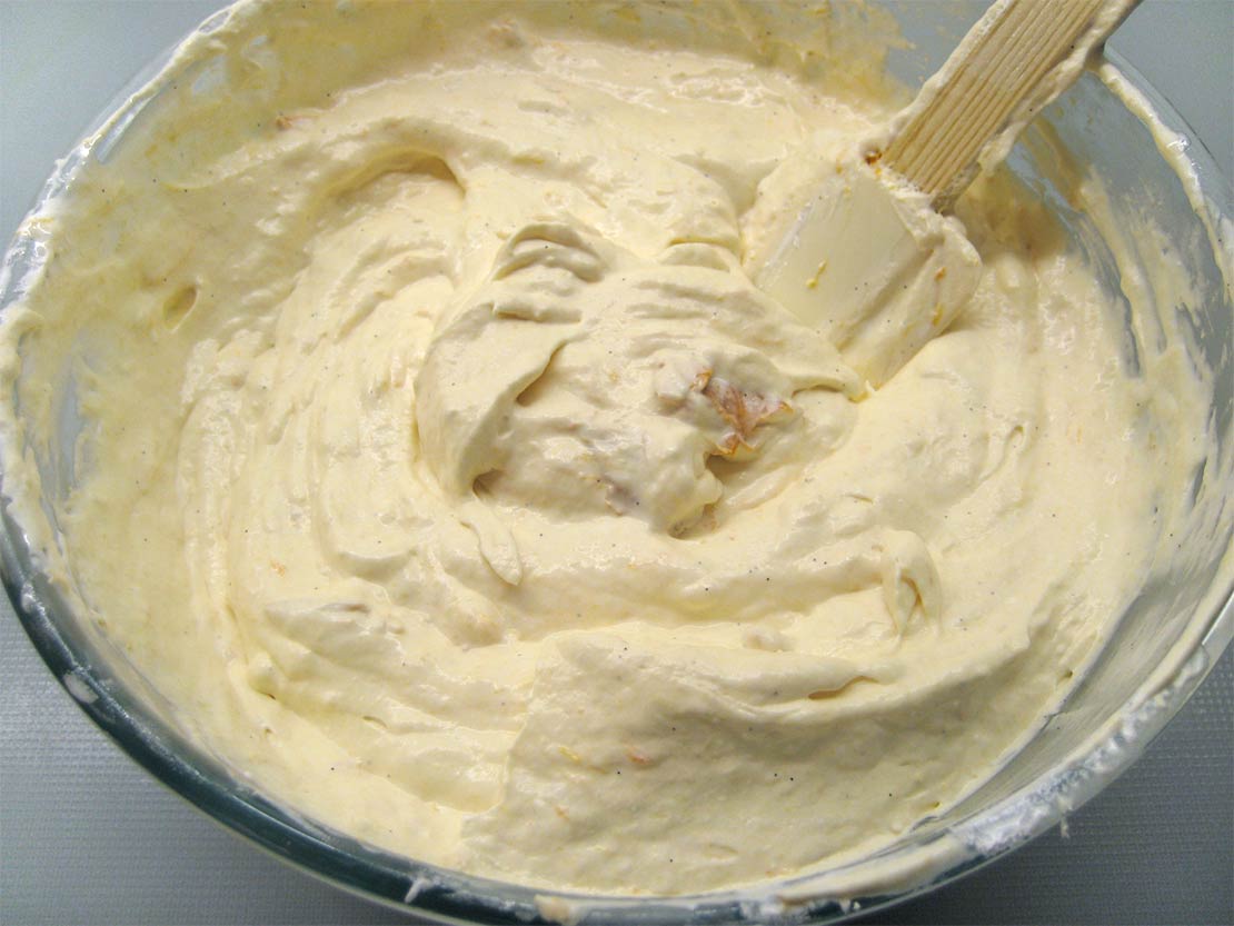 adding the double cream