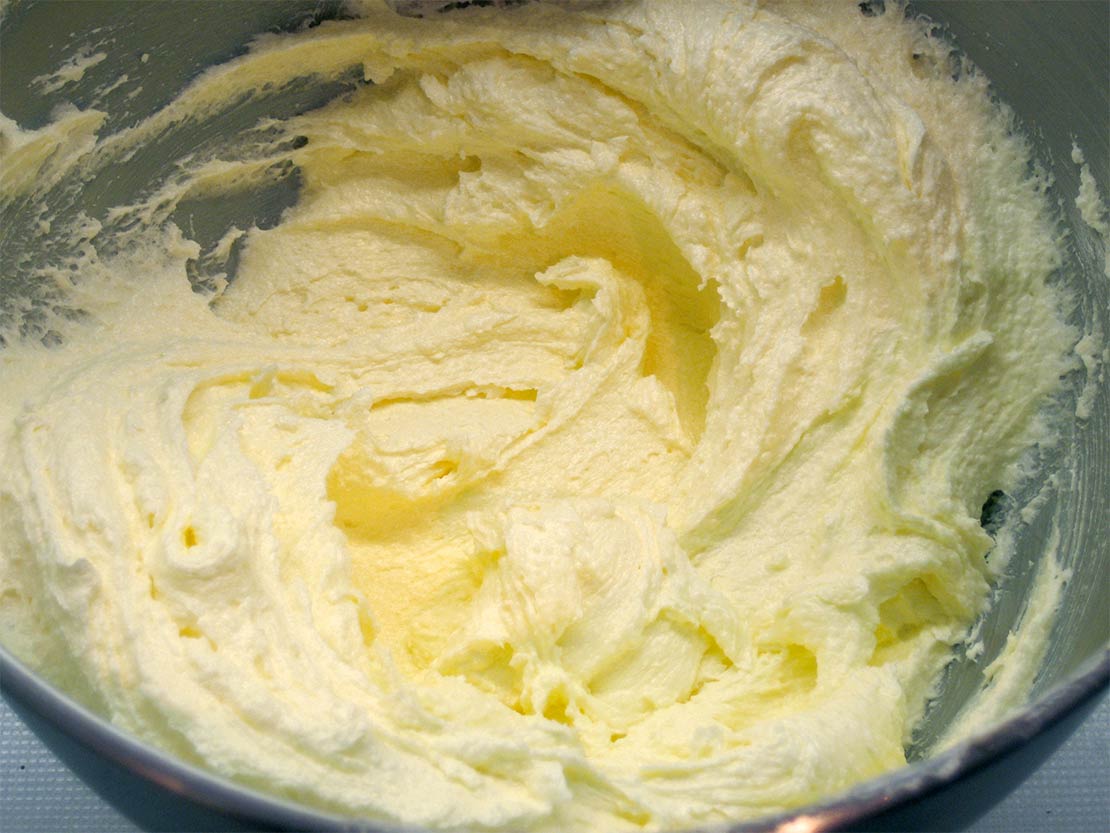 the creamed butter and sugar