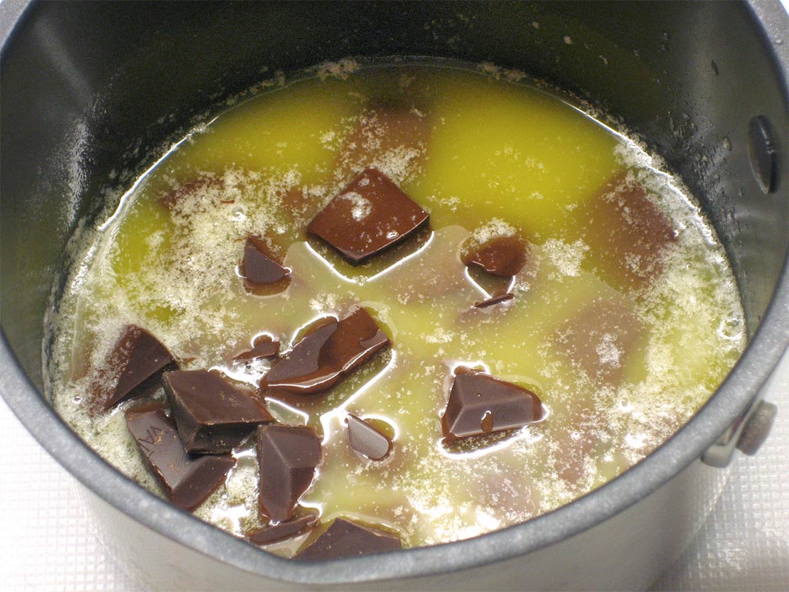 melting the chocolate