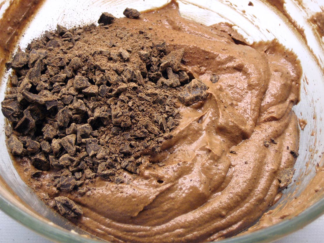 adding the chocolate chips
