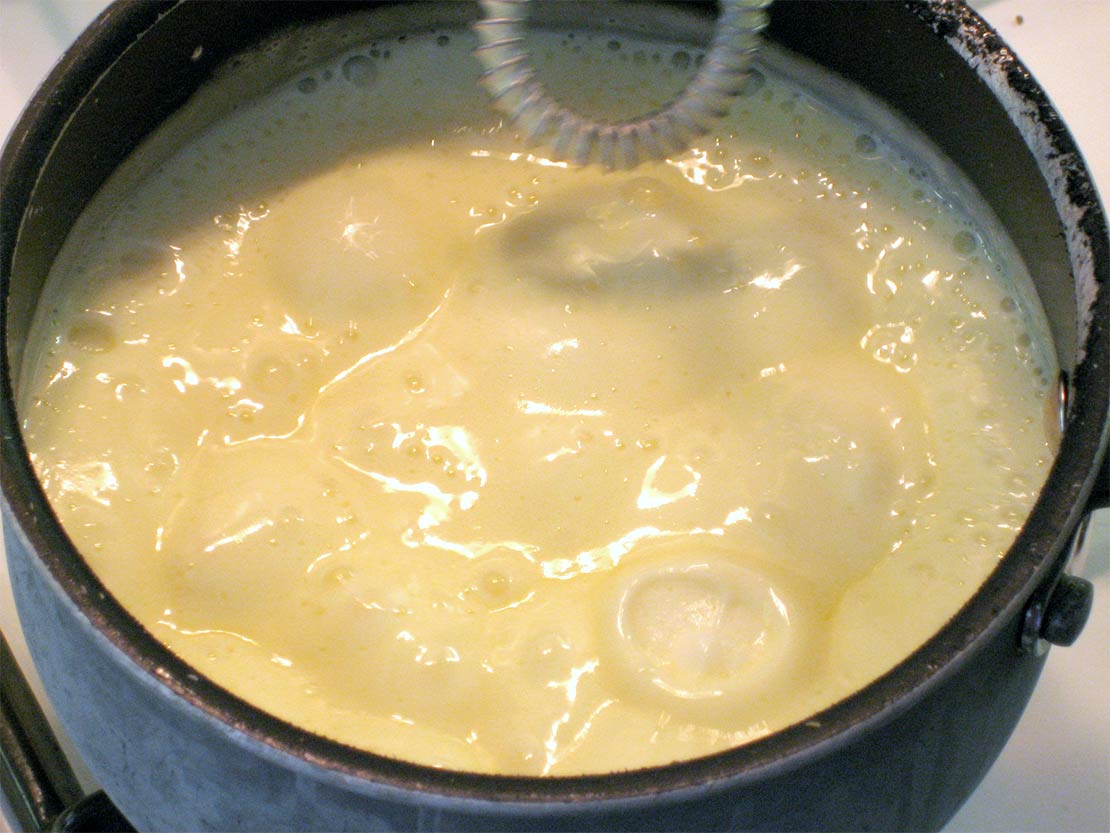 thickening the custard