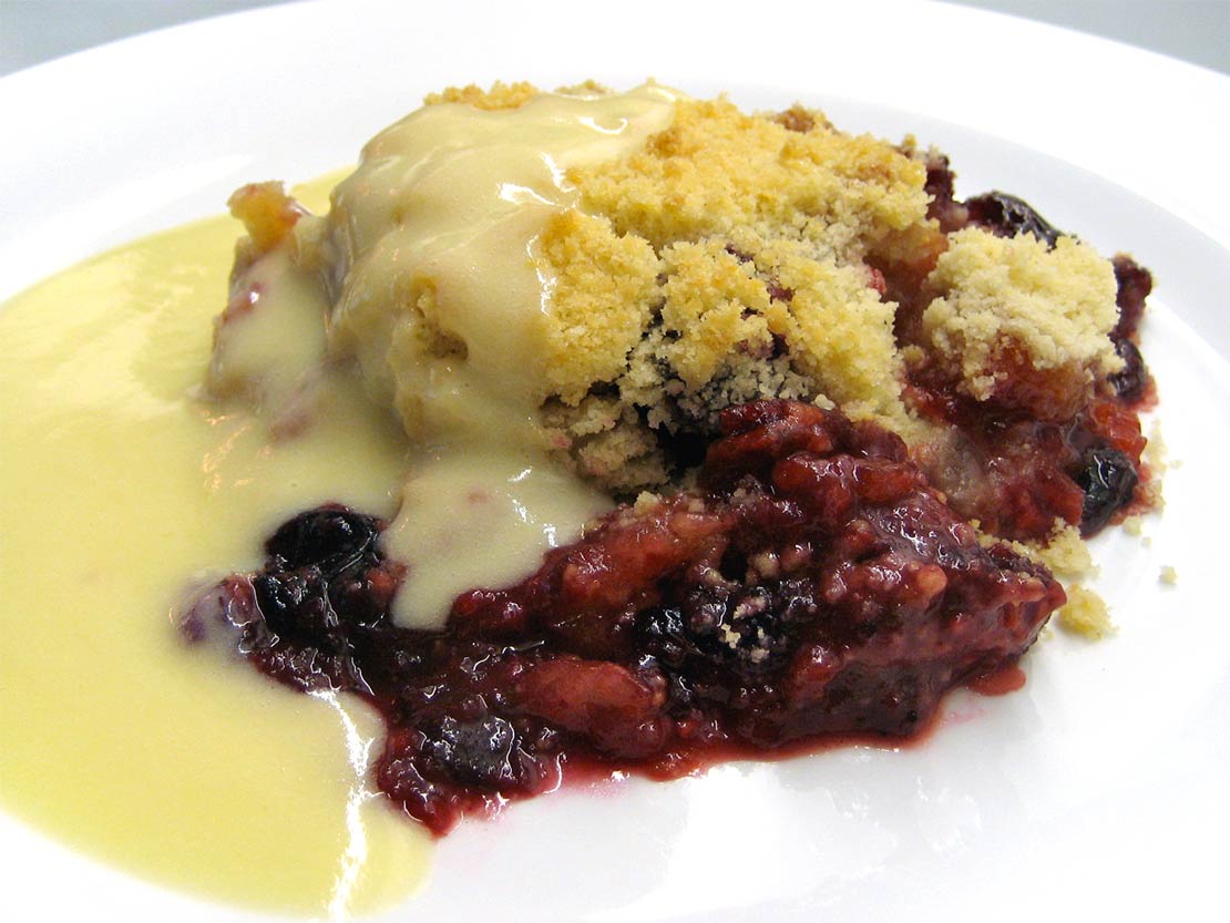 the finished crumble