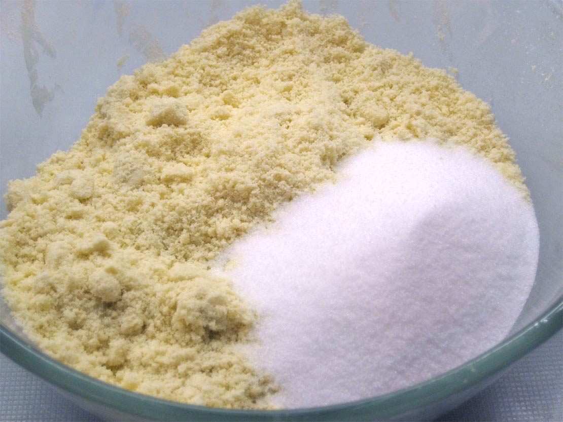 crumbing the flour and butter