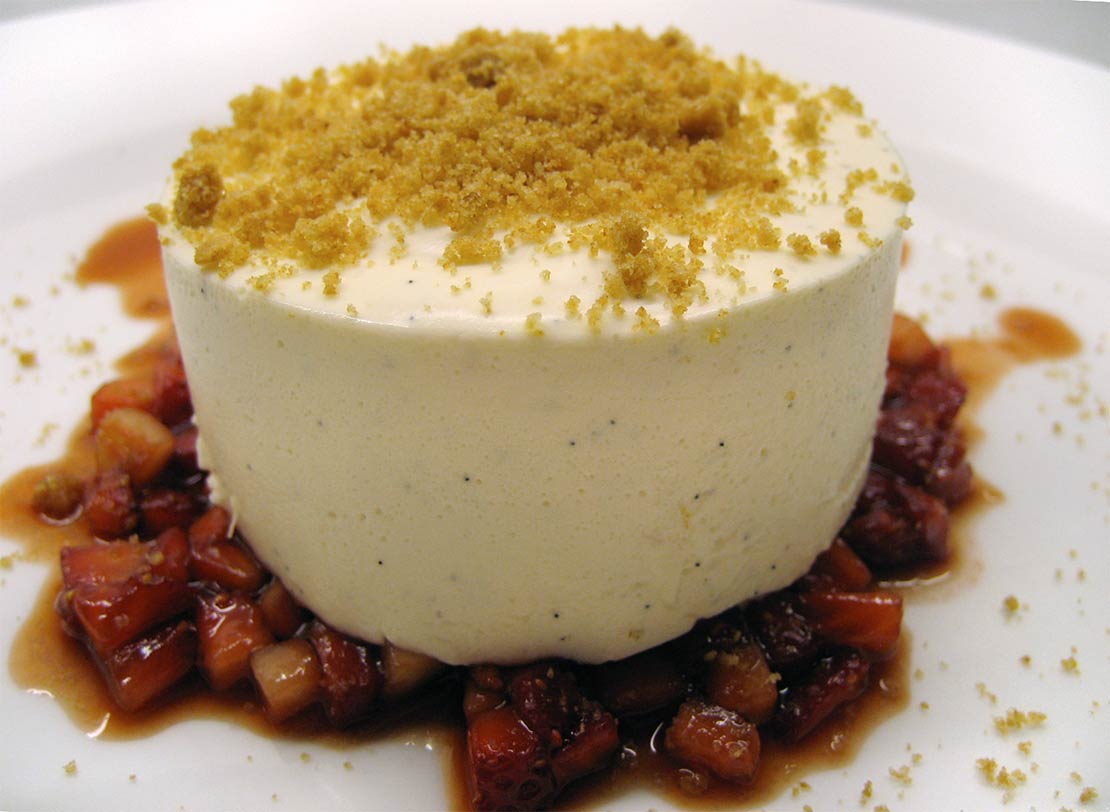 the finished vanilla pannacotta