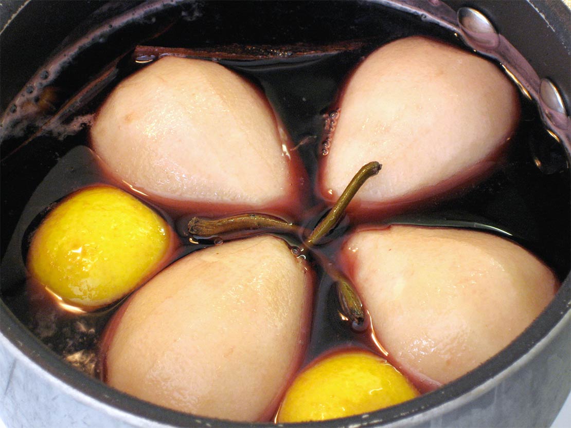 putting in the pears