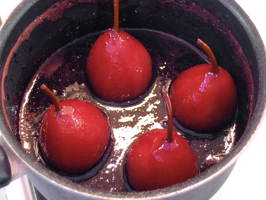 covering the pears