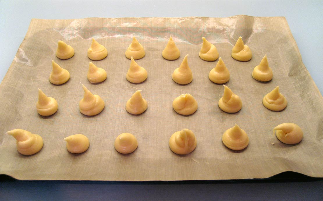 making the choux buns
