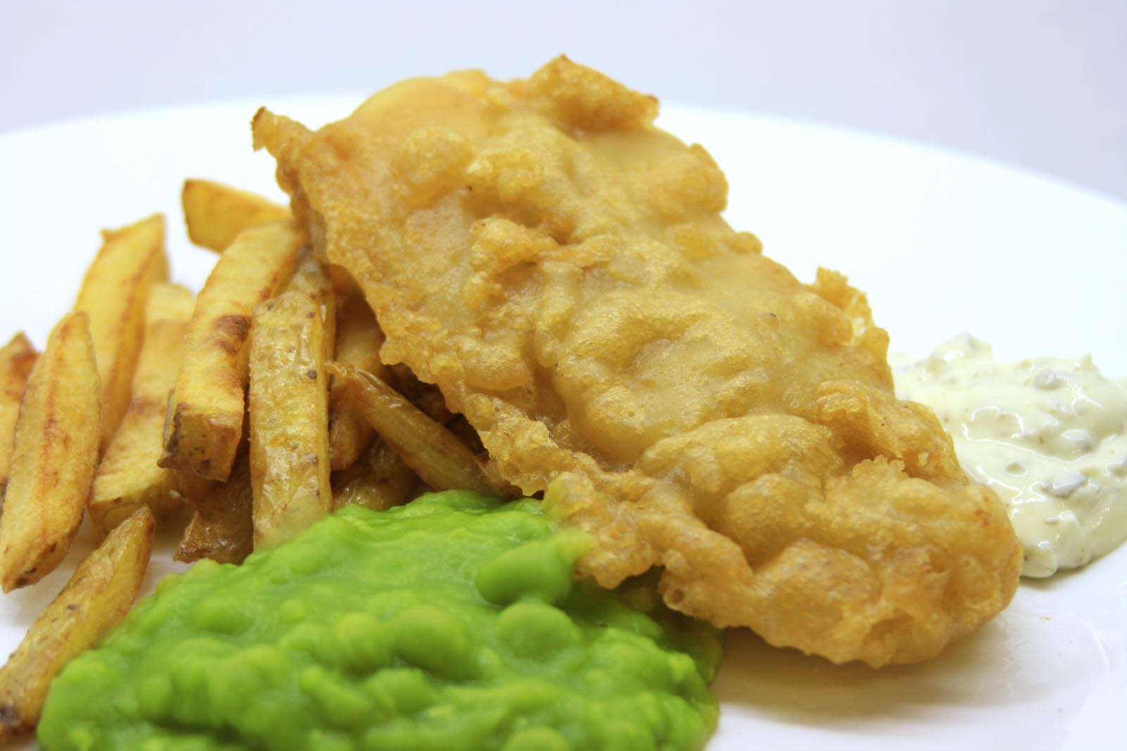 the finished battered fish