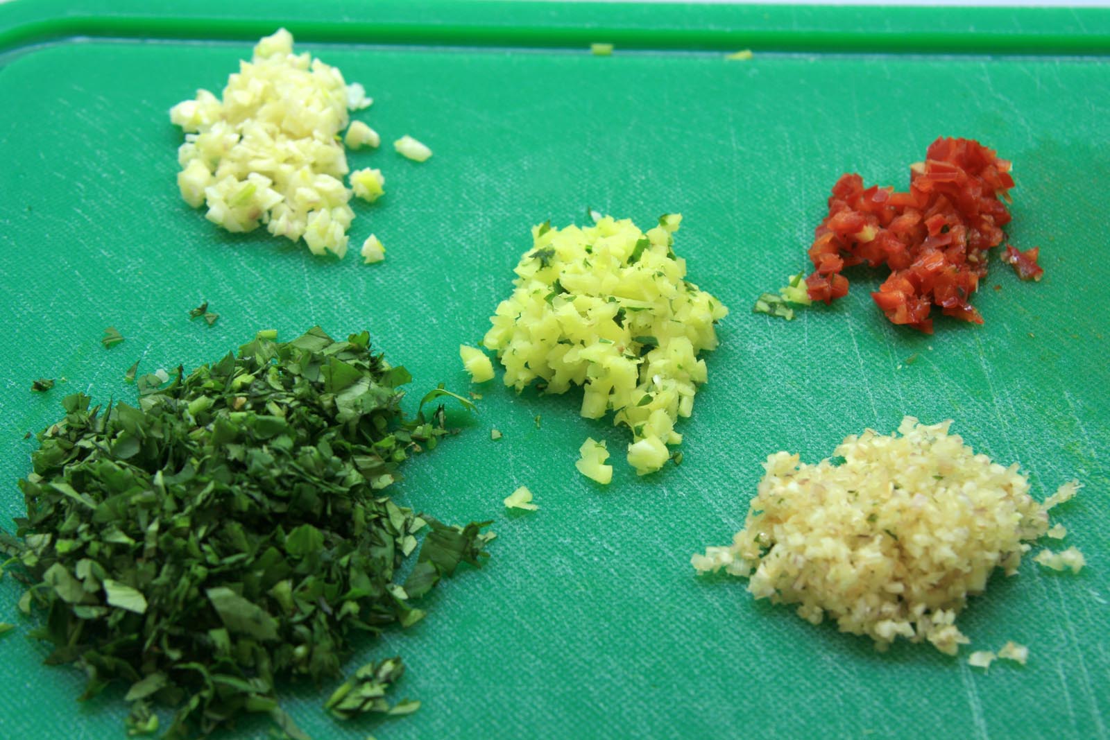 the chopped aromatics