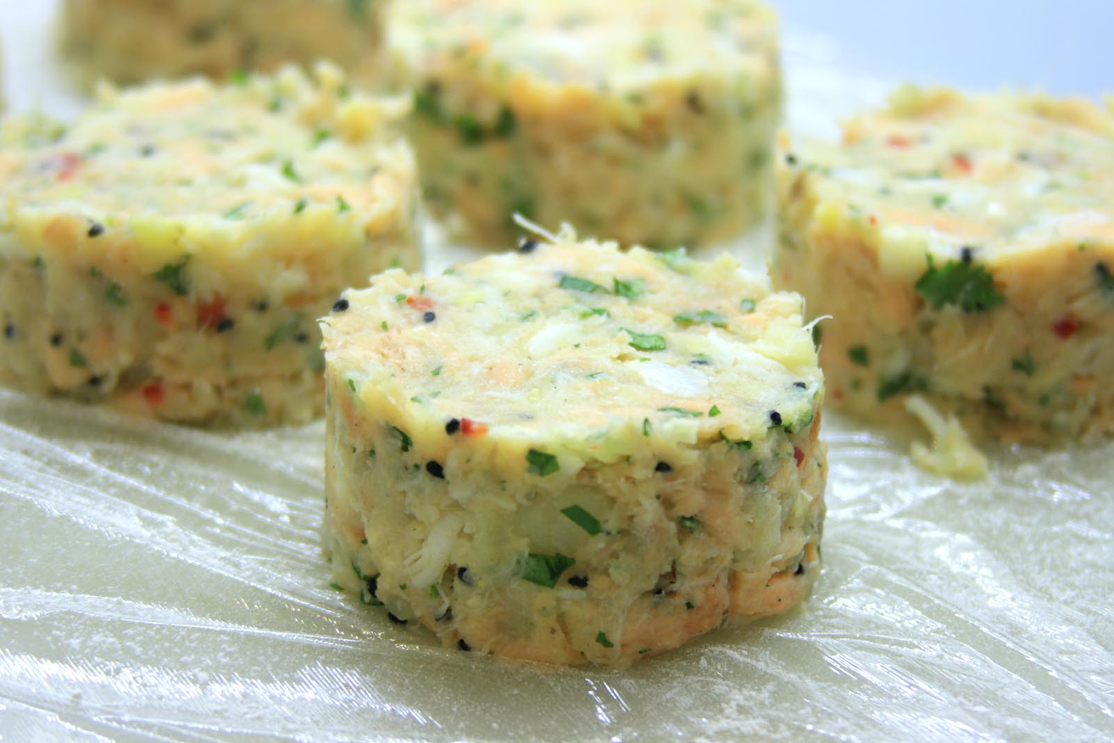 the shaped fish cakes