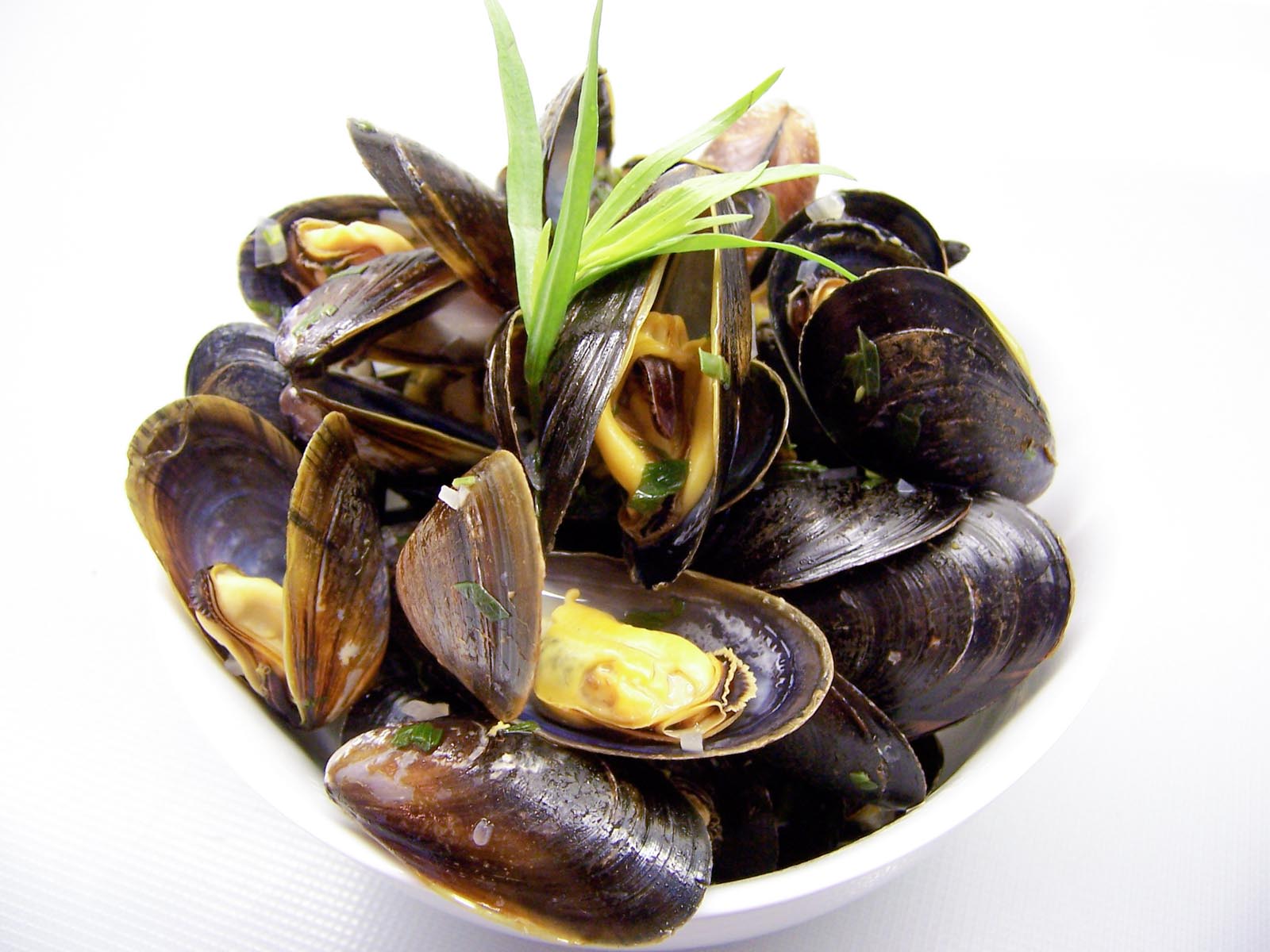 the finished mussels