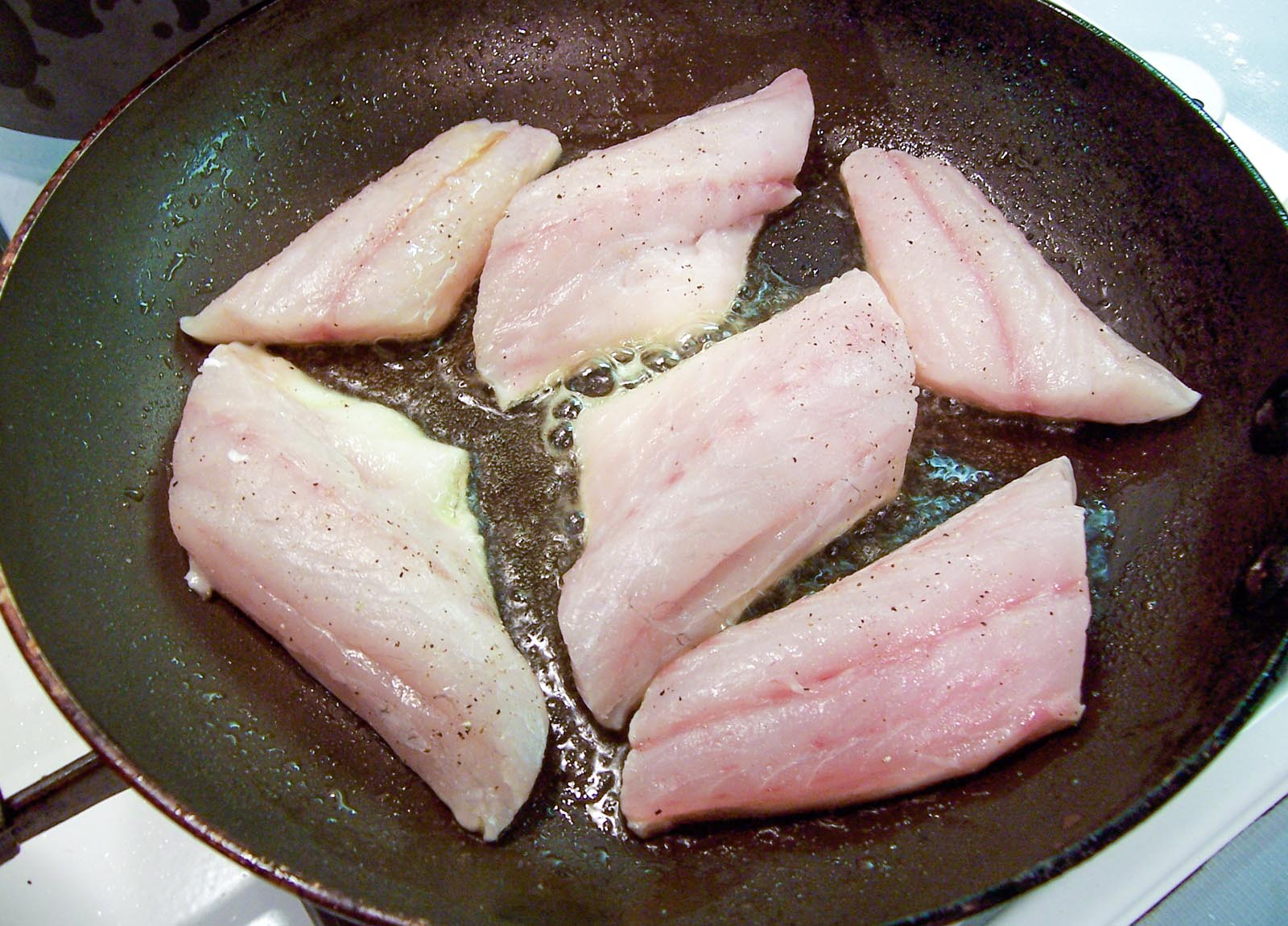 frying the skin side