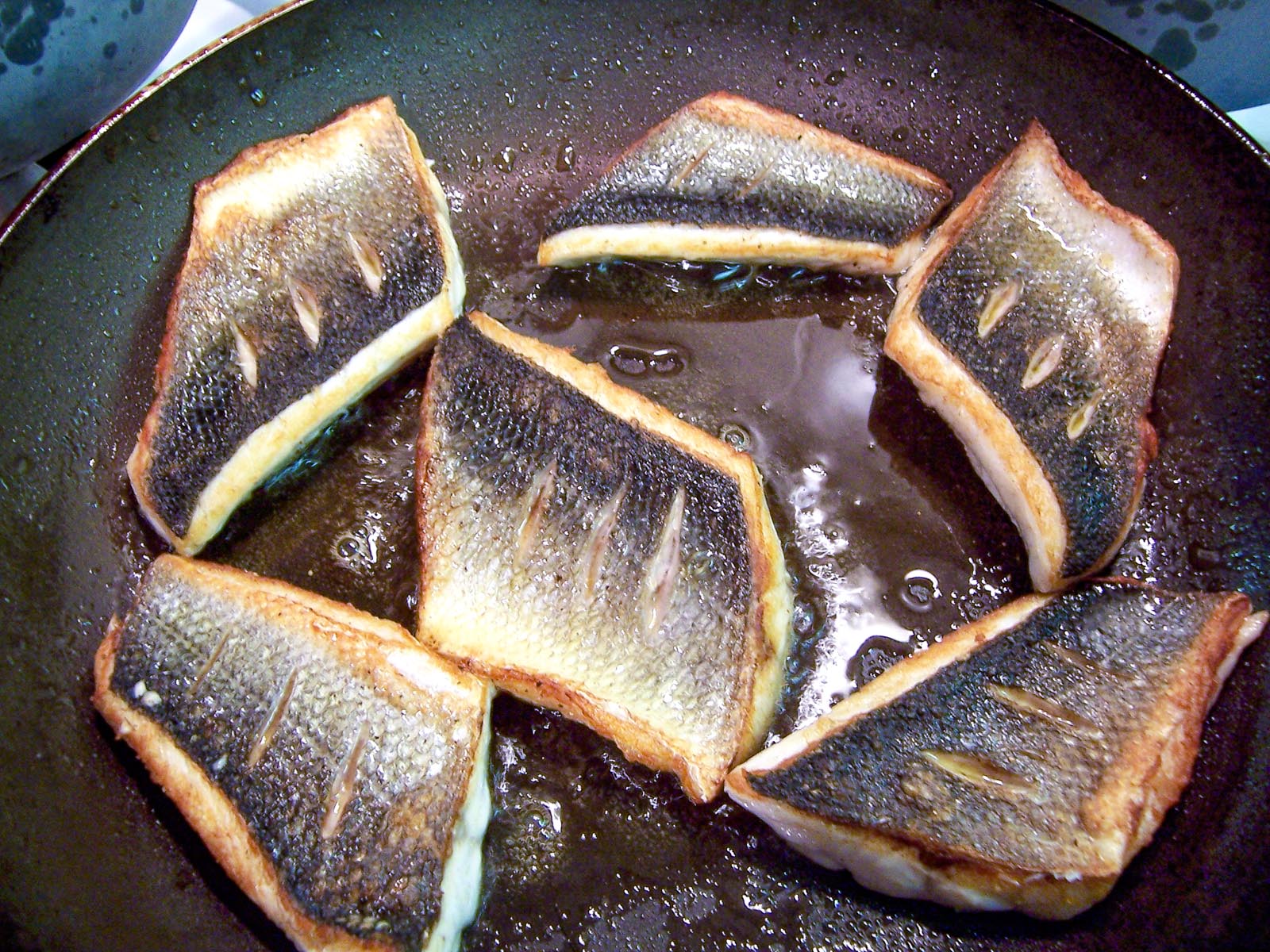 frying the flesh side