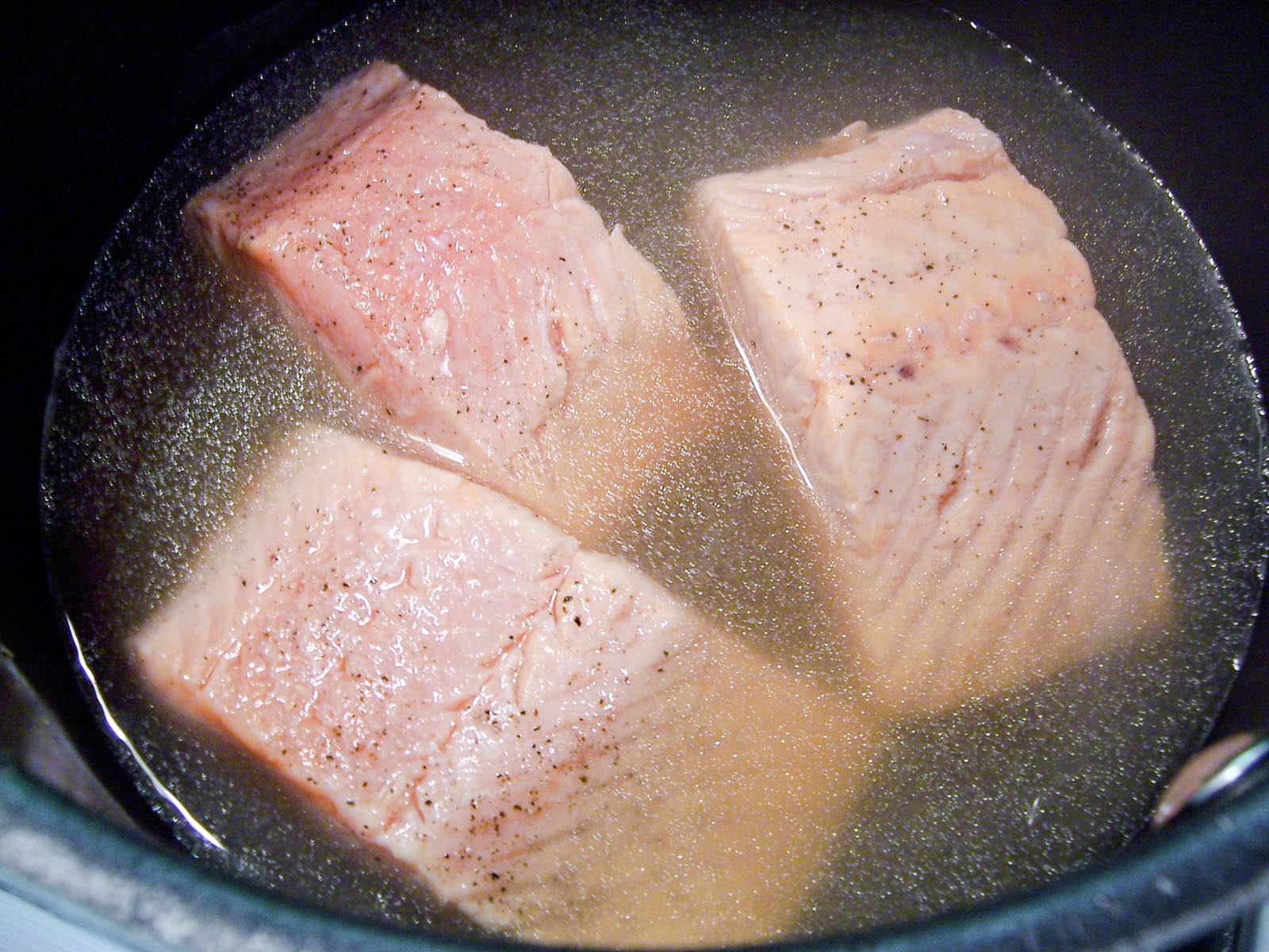 putting in the fish