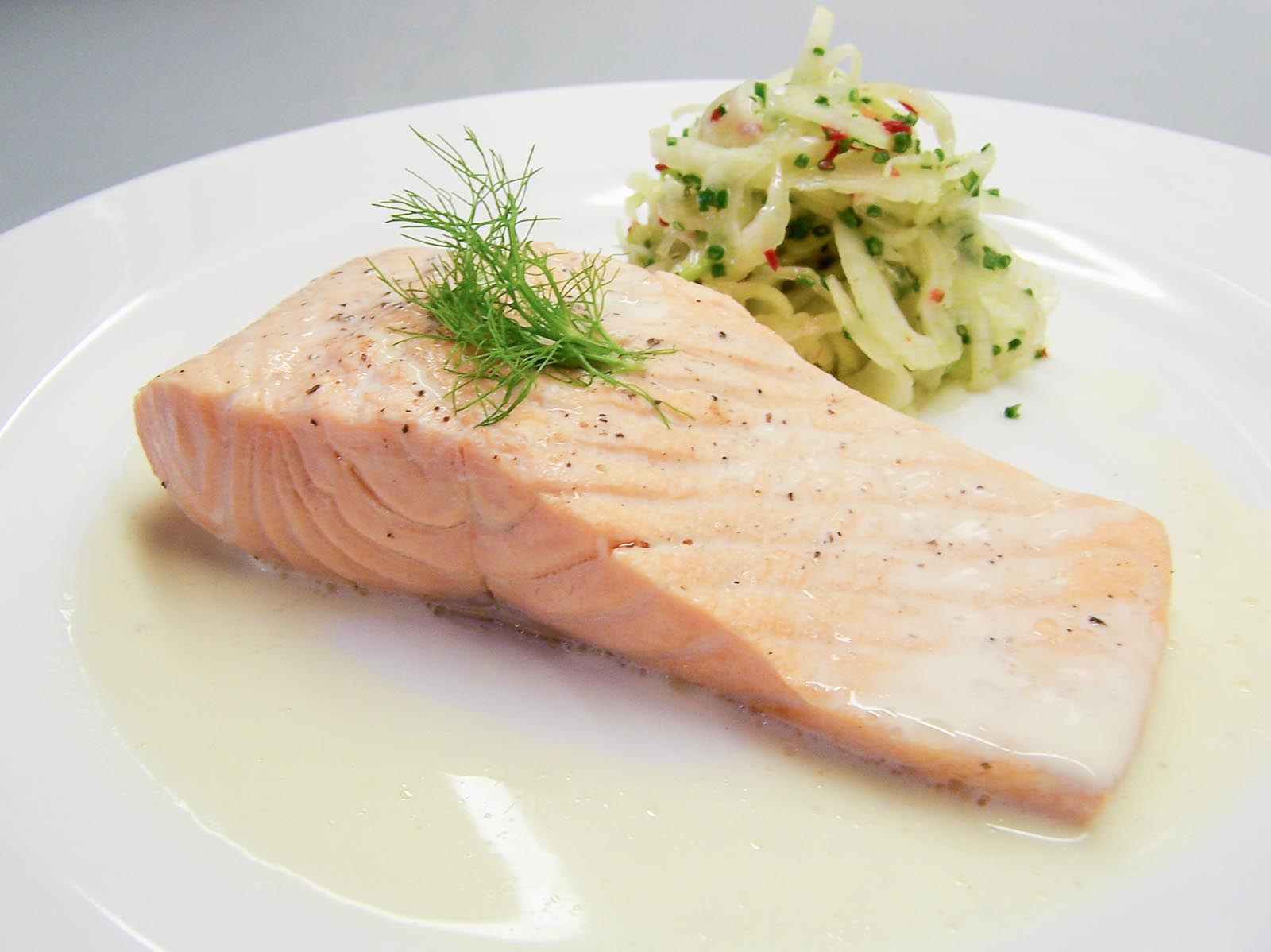 poached fish