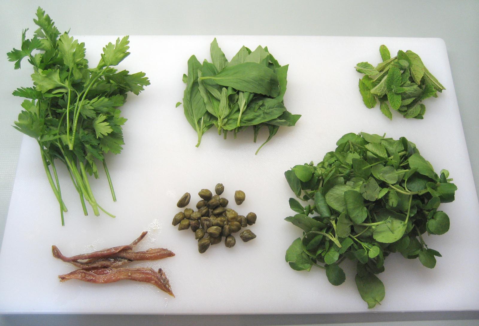 the ingredients on a chopping board
