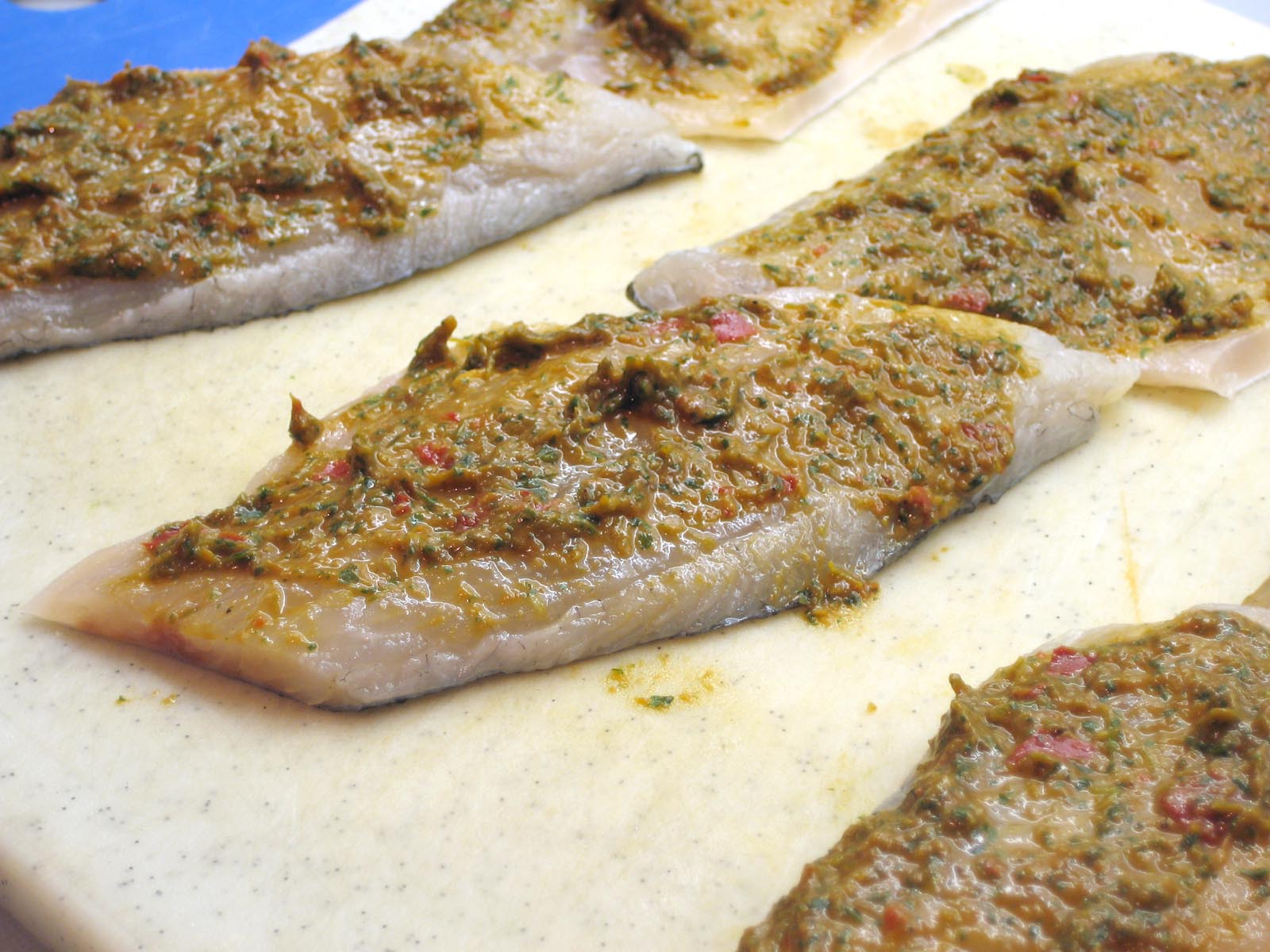 the coated fish