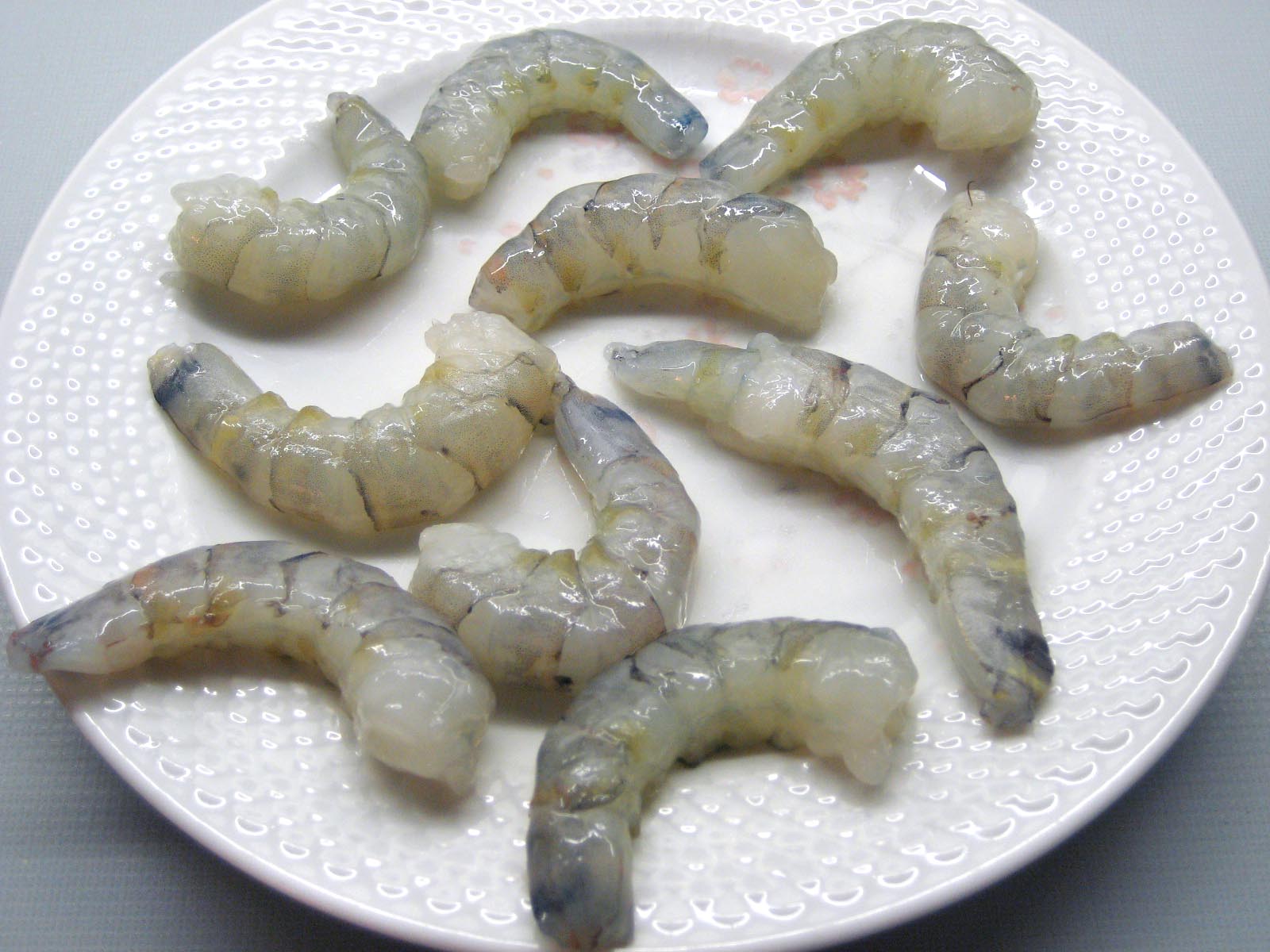 the peeled prawns