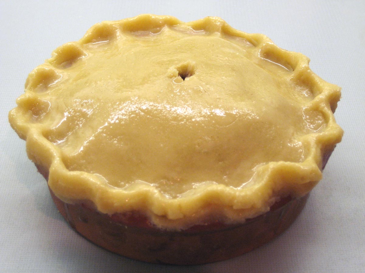 the pie, ready for the oven