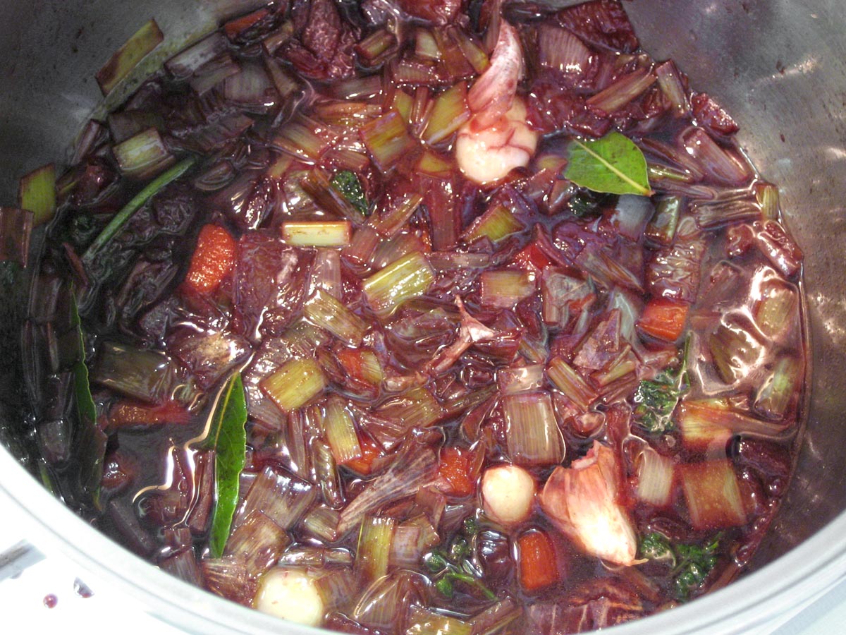 adding the rest of the braising ingredients