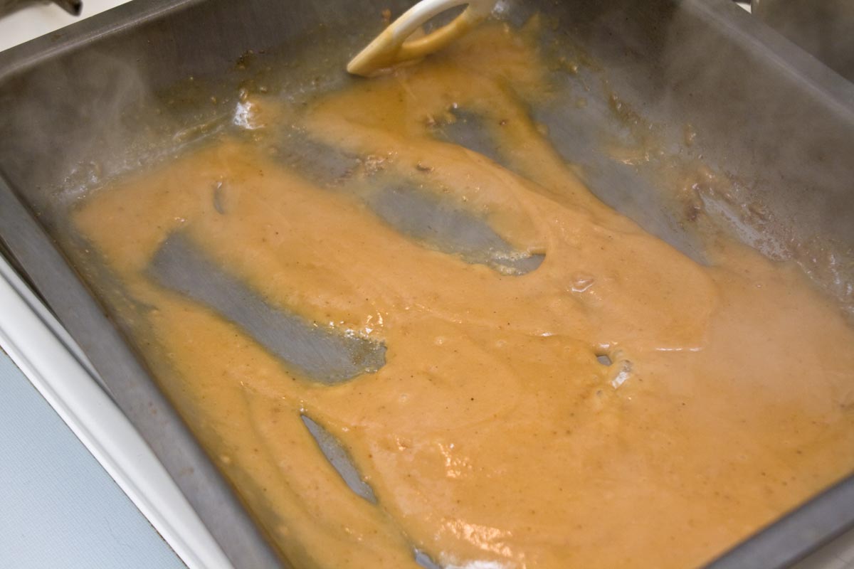 the sauce with all the stock incorporated