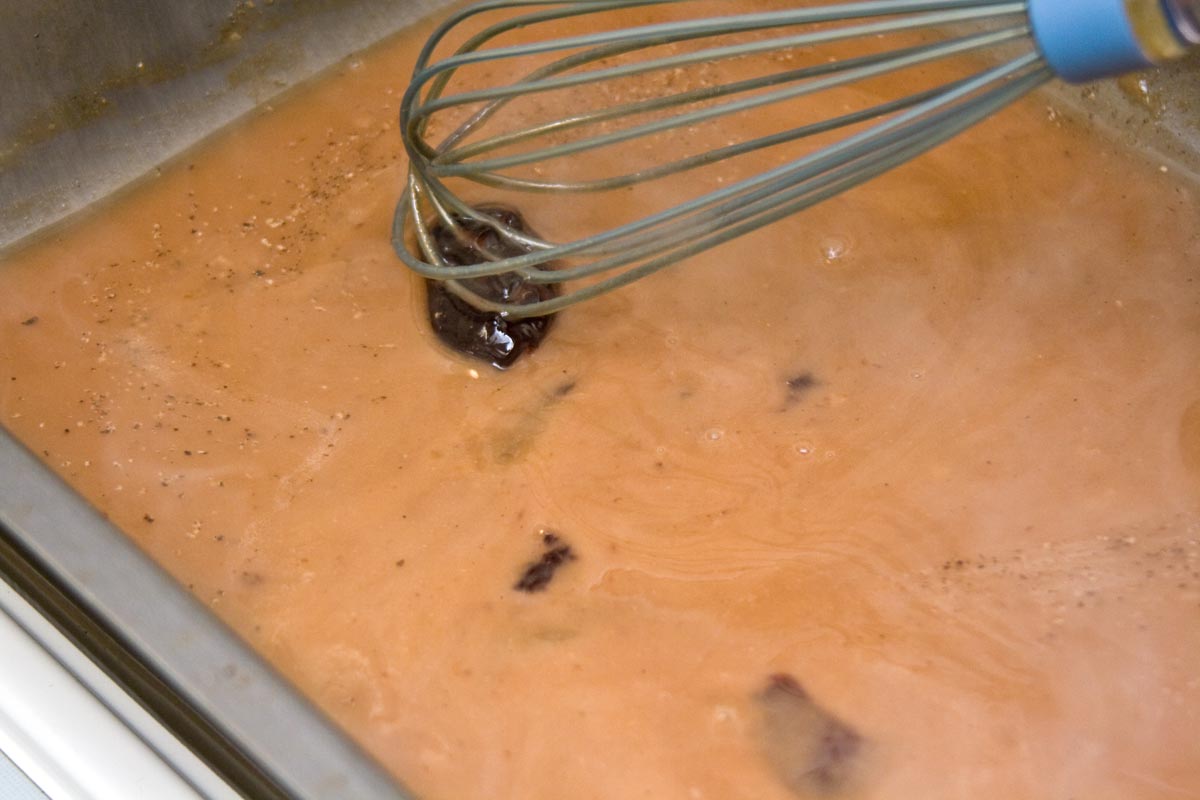 the sauce with the added port and jelly