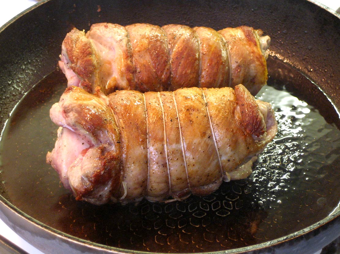 browning off the lamb